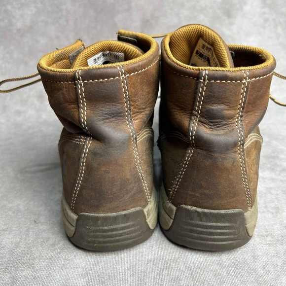 Carhartt Mens CMX4023 Lightweight Wedge Moc Toe Work Boots Brown Leather 11.5W main image 8